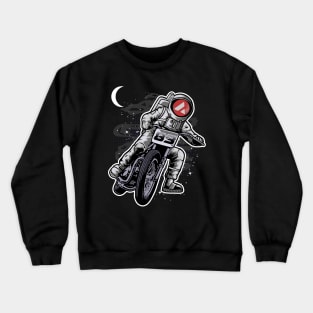 Astronaut Motorbike Avalanche AVAX Coin To The Moon Crypto Token Cryptocurrency Wallet Birthday Gift For Men Women Kids Crewneck Sweatshirt